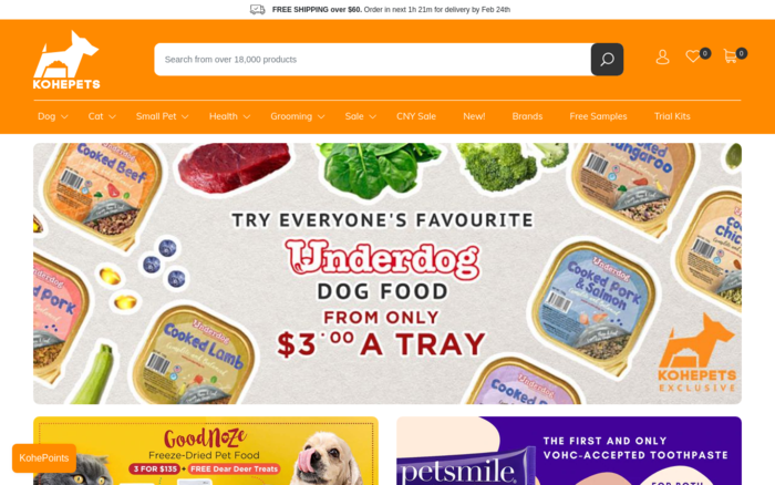 Kohepets – Singapore’s leading online pet food & supplies store